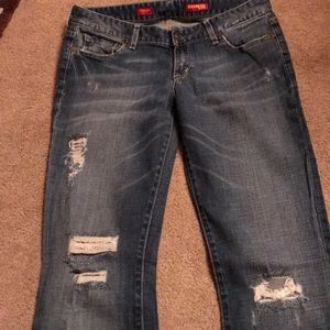 Express Stella sz 8L distressed bootcut jeans